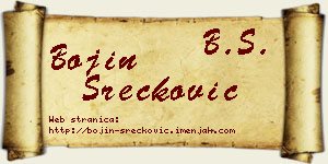 Bojin Srećković vizit kartica